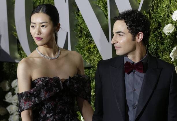 Liu Wen and Zac Posen arrive on the red carpet at the 71st Annual Tony Awards at Radio City Music Hall on June 11, 2017 in New York City.  NYP20170611835 JOHNxANGELILLO