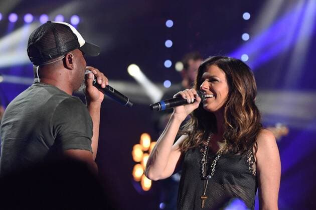 June 11, 2017 - Nashville, Tennessee, United States - 11 June 2017 - Nashville, Tennessee - Darius Rucker, Karen Fairchild. 2017 CMA Music Festival Nightly Concert held at Nissan Stadium. Photo Credit: Dara-Michelle Farr AdMedia Nashville United States - ZUMAa123 20170611_zaa_a123_168 Copyright: xDara-MichellexFarr Admediax