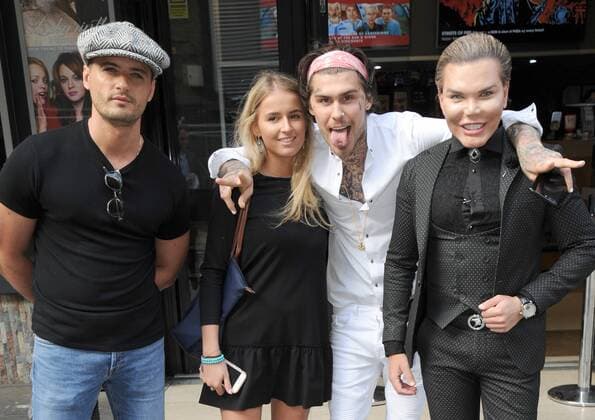 British actor Fabrizio Santino, Francesca Suter, Marco Pierre White Jr and Rodrigo Alves attend The Banksy Job Premiere about the day a Banksy statue was snatched from London in broad daylight, The Prince Charles Cinema, London. JUNE 12th 2017  TSTx171232
