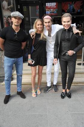 British actor Fabrizio Santino, Francesca Suter, Marco Pierre White Jr and Rodrigo Alves attend The Banksy Job Premiere about the day a Banksy statue was snatched from London in broad daylight, The Prince Charles Cinema, London. JUNE 12th 2017  TSTx171232