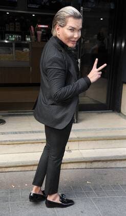 Human Ken Doll Rodrigo Alves attends The Banksy Job Premiere about the day a Banksy statue was snatched from London in broad daylight, The Prince Charles Cinema, London. JUNE 12th 2017  TSTx171232