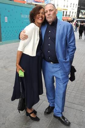 Miranda Guastella and Andy Link Linky aka AK47 attend The Banksy Job Premiere about the day a Banksy statue was snatched from London in broad daylight, The Prince Charles Cinema, London. JUNE 12th 2017  TSTx171232