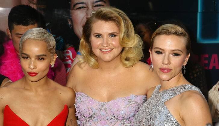 June 12, 2017 - New York, New York, U.S. - Actresses ZOE KRAVITZ, JILLIAN BELL and SCARLETT JOHANSSON attend the New York premiere of Rough Night held at AMC Loews Lincoln Square. New York U.S. - ZUMAk03_ 20170612_zaf_k03_114 Copyright: xNancyxKaszermanx
