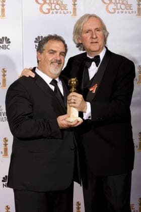 After winning the category BEST MOTION PICTURE, DRAMA for Avatar producer Jon Landau and director James Cameron pose backstage in the press room with his Golden Globe Award at the 67th Annual Golden Globe Awards at the Beverly Hilton in Beverly Hills, CA Sunday, January 17, 2010.  Copyright: xHFPAxPhotographerx 30110_815