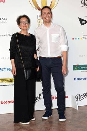 Foto IPP Gioia Botteghi Roma 14 06 2017 presentazione del premio Globo D oro nella foto: Fabio Mollo e mamma Marisa  0