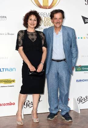 Foto IPP Gioia Botteghi Roma 14 06 2017 presentazione del premio Globo D oro nella foto: Massimo Wertmuller con la moglie anna ferruzzo  0