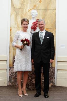 Queen Mathilde of Belgium and King Philippe - Filip of Belgium arrive for the closing concert of the Queen Elisabeth Competition Cello 2017 in Brussels, Thursday 15 June 2017.  BRUNOxFAHY 05113800