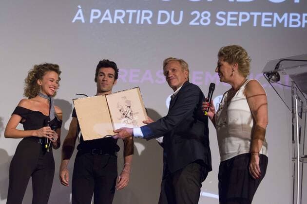 Alyzee Lalande, Alexis Loison La comedie musicale Grease sera a l affiche du Theatre Mogador des le 28 septembre. les jeunes chanteurs Alyzee Lalande et Alexis Loison vont reprendre les roles tenus dans le film par Olivia Newton John et John Travolta. CINEMA : Champs elysees film festival - 15 06 2017 stephenCAILLET PANORAMIC 