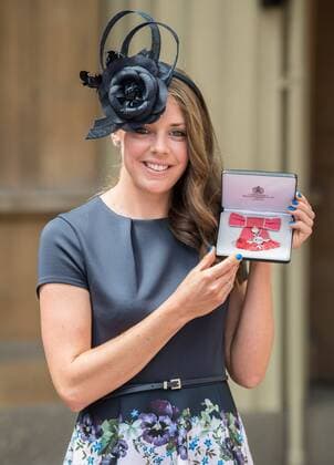 . 16 06 2017. London, United Kingdom. Giselle Ansley, who received an MBE at an Investiture at Buckingham Palace in London.  xCPNAx xi-Imagesx IIM-15396-0011
