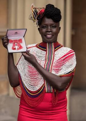 . 16 06 2017. London, United Kingdom. Akuja De Garang, who received a MBE at an Investiture at Buckingham Palace in London.  xCPNAx xi-Imagesx IIM-15396-0021