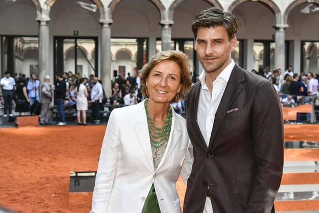 Milan Men s Fashion Week Spring Summer 2018. Milano Fashion Man, Spring Summer 2018. Ermenegildo Zegna arrives Pictured: Anna Zegna Johannes Huebl  Copyright: xRiccardoxGiordanox xIPAx xFotosickix