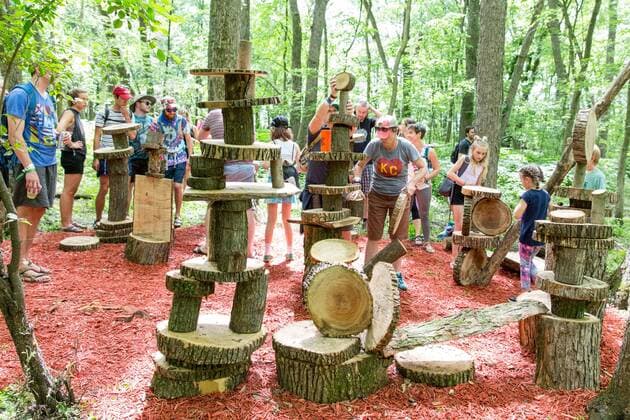 June 16, 2017 - Eau Claire, Wisconsin, U.S - Music fans check out the art installations during Eaux Claires Music Festival in Eau Claire, Wisconsin Eau Claire U.S. - ZUMAs135 20170616_zap_s135_059 Copyright: xDanielxDeSloverx