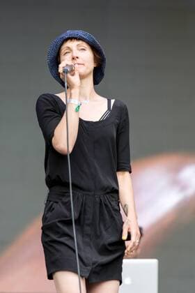 June 16, 2017 - Eau Claire, Wisconsin, U.S - CHANNY LEANEAGH of Polica performs Music for the Long Emergency during Eaux Claires Music Festival in Eau Claire, Wisconsin Eau Claire U.S. - ZUMAs135 20170616_zap_s135_065 Copyright: xDanielxDeSloverx