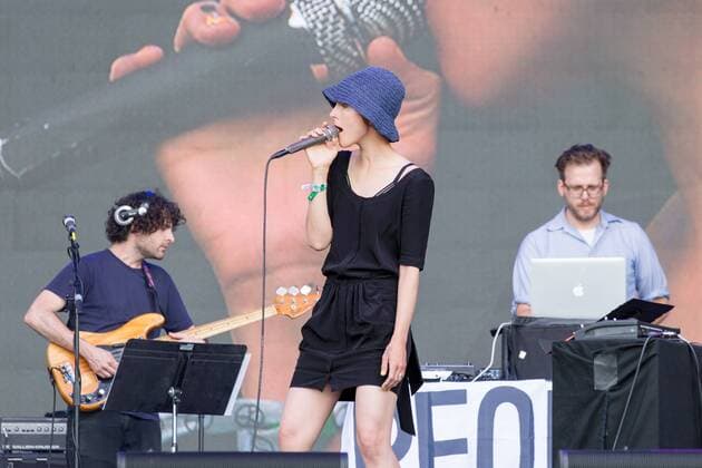 June 16, 2017 - Eau Claire, Wisconsin, U.S - CHANNY LEANEAGH of Polica performs Music for the Long Emergency during Eaux Claires Music Festival in Eau Claire, Wisconsin Eau Claire U.S. - ZUMAs135 20170616_zap_s135_071 Copyright: xDanielxDeSloverx