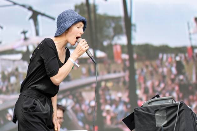 June 16, 2017 - Eau Claire, Wisconsin, U.S - CHANNY LEANEAGH of Polica performs Music for the Long Emergency during Eaux Claires Music Festival in Eau Claire, Wisconsin Eau Claire U.S. - ZUMAs135 20170616_zap_s135_072 Copyright: xDanielxDeSloverx
