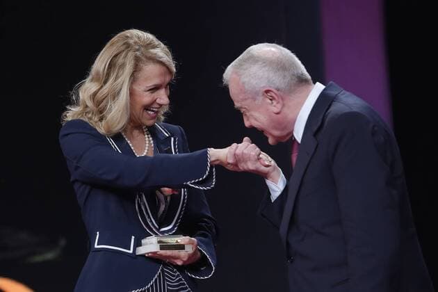 Patrizia Paterlini e Gianni Letta Roma 16 06 2017. Rai. Trasmissione per la consegna del premio Marisa Bellisario 2017 Rome June 16th 2017. Rai tv. Assignment of the Golden Apples of the XXIX edition of the Marisa Bellisario Prize Foto Samantha Zucchi Insidefoto SamanthaxZucchi