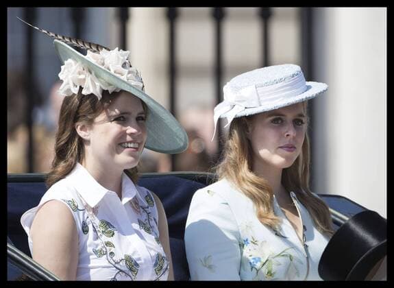 . 17 06 2017. London, United Kingdom. Princess s Eugenie and Beatrice leaving Buckingham Palace in London for Trooping the Colour.  xStephenxLockx xi-Imagesx IIM-15401-0021