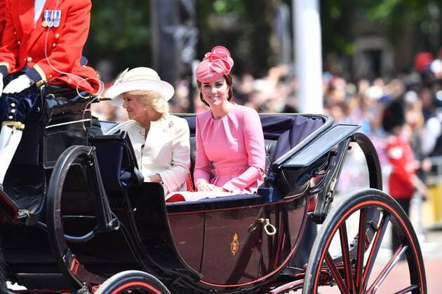 . 17 06 2017. London, United Kingdom. Trooping the Colour. HM The Queen Elizabeth II joined by other members of the royal family on the balcony of Buckingham Palace after attending Trooping the Colour, Central London.  xAndrewxParsonsx xi-Imagesx IIM-15403-0044