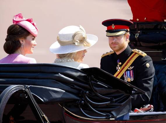 17-06-2017 England The ceremony of the Trooping the Colour, marking the monarch s official birthday, in London. Catherine, Kate, Duchess of Cambridge and Prince Harry and Camilla, Duchess of Cornwall  Copyright: xPPE Nieboerx