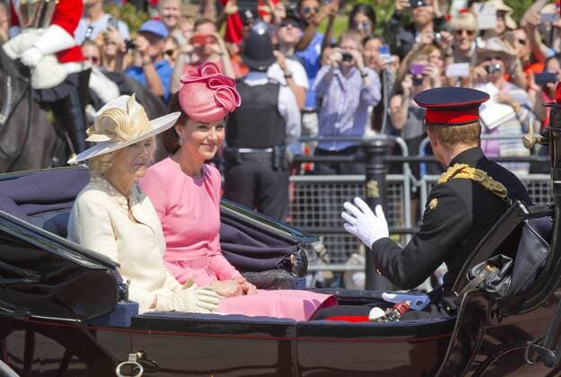 17-06-2017 England The ceremony of the Trooping the Colour, marking the monarch s official birthday, in London. Catherine, Kate, Duchess of Cambridge and Prince Harry and Camilla, Duchess of Cornwall  Copyright: xPPE Nieboerx