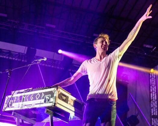 June 16, 2017 - Eau Claire, Wisconsin, U.S - NICK SANBORN of Sylvan Esso during Eaux Claires Music Festival in Eau Claire, Wisconsin Eau Claire U.S. - ZUMAs135 20170616_zap_s135_083 Copyright: xDanielxDeSloverx
