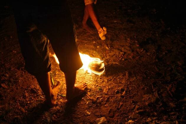 Indonesia: The fireball football Sepak bola api, or the fireball game is a unique game Indonesians play to welcome the month of Ramadan. It’s a lot like football only they have to kick a flaming fireball.  SholaitaxIriawan