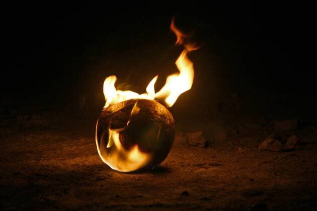 Indonesia: The fireball football Sepak bola api, or the fireball game is a unique game Indonesians play to welcome the month of Ramadan. It’s a lot like football only they have to kick a flaming fireball.  SholaitaxIriawan