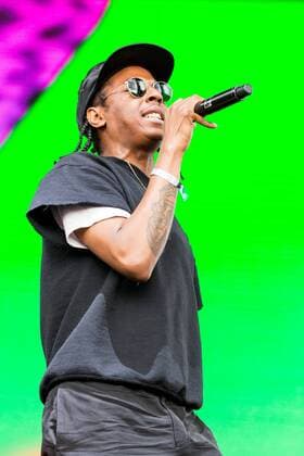 June 17, 2017 - Eau Claire, Wisconsin, U.S - SPANK ROCK (NAEEM JUWA) during Eaux Claires Music Festival in Eau Claire, Wisconsin Eau Claire U.S. - ZUMAs135 20170617_zap_s135_004 Copyright: xDanielxDeSloverx
