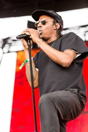 June 17, 2017 - Eau Claire, Wisconsin, U.S - SPANK ROCK (NAEEM JUWA) during Eaux Claires Music Festival in Eau Claire, Wisconsin Eau Claire U.S. - ZUMAs135 20170617_zap_s135_010 Copyright: xDanielxDeSloverx