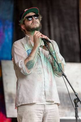 June 17, 2017 - Eau Claire, Wisconsin, U.S - JUSTIN VERNON of Big Red Machine on the Creek Stage during Eaux Claires Music Festival in Eau Claire, Wisconsin Eau Claire U.S. - ZUMAs135 20170617_zap_s135_025 Copyright: xDanielxDeSloverx