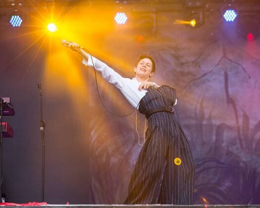 June 17, 2017 - Eau Claire, Wisconsin, U.S - PERFUME GENIUS (MIKE HADREAS) during Eaux Claires Music Festival in Eau Claire, Wisconsin Eau Claire U.S. - ZUMAs135 20170617_zap_s135_039 Copyright: xDanielxDeSloverx