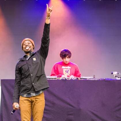June 17, 2017 - Eau Claire, Wisconsin, U.S - Rapper DANNY BROWN (DANIEL DEWAN SEWELL) during Eaux Claires Music Festival in Eau Claire, Wisconsin Eau Claire U.S. - ZUMAs135 20170617_zap_s135_056 Copyright: xDanielxDeSloverx