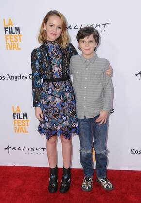 June 19, 2017 - Los Angeles, CA, United States - 19 June 2017 - Los Angeles, California - Talitha Bateman, Gabriel Bateman. LA Film Festival Premiere of Annabelle: Creation held at Theater at Ace Hotel in Los Angeles. Photo Credit: AdMedia Los Angeles United States - ZUMAa123 20170619_zaa_a123_063 Copyright: xBirdiexThompsonx