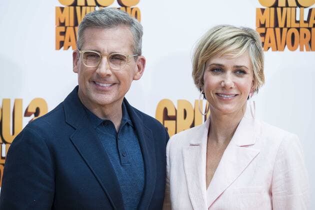 American actor Steve Carrell and american actress Kristen Wiig attends to the presentation of film Gru, Mi Villano Favorito 3 (Despicable Me 3 ) in Madrid, June 20, 2017. Spain.  (20170620009)