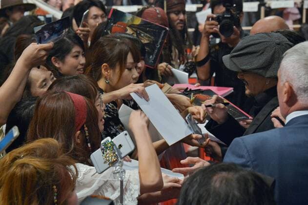 Actor Johnny Depp attends the Japan premiere for the film Pirates of the Caribbean: Dead Men Tell No Tales in Tokyo, Japan on June 20, 2017.  TKP2017062038 KEIZOxMORI