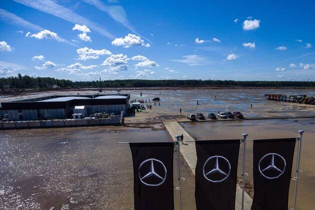 MOSCOW REGION, RUSSIA - JUNE 20, 2017: A view of the construction site for a new Mercedes-Benz plant at a ceremony to lay its foundation stone in the Yesipovo industrial park. Sergei Bobylev TASS  TS053C8E