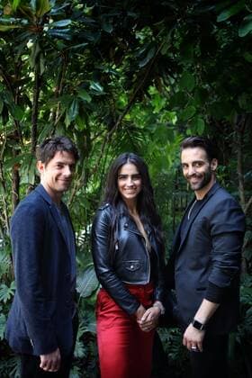 Mexican actors Jose Maria de Tavira (L), Barbara de Regil (C) and Antonio de Ganoa, protagonists of the soap opera Rosario Tijeras pose during an interview with Efe in Mexico City, Mexico, 20 June 2017. The Mexican soap opera is based on the story of a Colombian murderer who according to De Regil is not a damsel in distress . The protagonists of the soap opera Rosario Tijeras speak in Mexico !ACHTUNG: NUR REDAKTIONELLE NUTZUNG!  Copyright: xSASHENKAxGUTIÉRREZx MEX020 20170621-636336006646897769