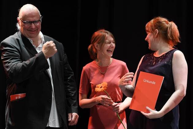 Christian Berg, Anne Lakeberg Gewinnerin von 10.000 Euro ( Kinochefin City Kino Wedding), Wiebke Thomsen zum 19. Mal wurde der Kinoprogrammpreis Berlin-Brandenburg verliehen. Mit insgesamt 432.500 Euro wurden im City Kino Wedding das vielfaeltige Engagement und die innovative Programmgestaltung in 48 Filmtheatern - 32 in Berlin und 16 in Brandenburg - geehrt in Berlin am 20.06.2017