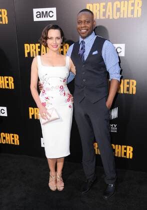 June 20, 2017 - Los Angeles, CA, United States - 20 June 2017 - Los Angeles, California - Julie Ann Emergy, Malcolm Barrett. AMC s Preacher Season 2 premiere held at Theater at Ace Hotel in Los Angeles. Photo Credit: AdMedia Los Angeles United States - ZUMAa123 20170620_zaa_a123_195 Copyright: xBirdiexThompsonx
