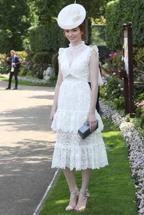 . 21 06 2017. Ascot , United Kingdom. Eleanor Tomlinson arriving on day two of Royal Ascot in Berkshire, United Kingdom.  xStephenxLockx xi-Imagesx IIM-15424-0004