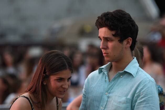 Spain: Froilan attends a Fashion show in Madrid Felipe Juan Froilán de Todos los Santos de Marichalar y Borbón (right) is seen at Las Ventas bullring in Madird during a fashion show of Telva .  JorgexSanz