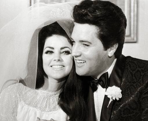 Elvis Presley and Priscilla Presley on their wedding day, May 1, 1967, in Las Vegas Nevada.  Copyright: xHAx 30928_450