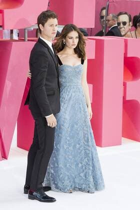 London, UK. 21 June 2017. Actors Lily James and Ansel Elgort arrive for the European Premiere of Baby Driver directed by Edgar Wright. Baby Driver, European Premiere, London, UK 