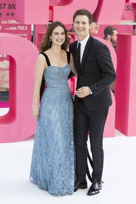 London, UK. 21 June 2017. Actors Lily James and Ansel Elgort arrive for the European Premiere of Baby Driver directed by Edgar Wright. Baby Driver, European Premiere, London, UK 