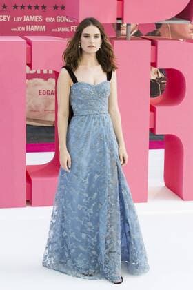 London, UK. 21 June 2017. Actress Lily James arrives for the European Premiere of Baby Driver directed by Edgar Wright. Baby Driver, European Premiere, London, UK 