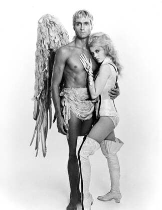 Studio Publicity Still: Barbarella John Phillip Law and Jane Fonda 1968 Paramount Hollywood CA USA  Copyright: xHAx 31202_1064CPC