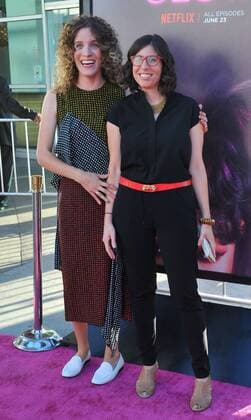 June 21, 2017 - Hollywood, California, U.S. - Liz Flahive, Carly Mensch attends The Los Angeles Premiere for the New Netflix Comedy GLOW held at the Arclight Cinerama Dome in Hollywood, California on June 21, 2017. 2017 Hollywood U.S. - ZUMAl86_ 20170621_zaf_l86_055 Copyright: xDavexLongendykex