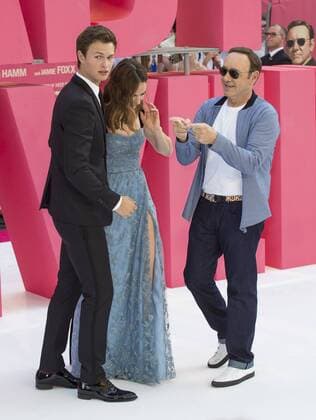 Baby Driver European Premiere London.UK. Ansel Elgort, Lily James and Kevin Spacey at Baby Driver European Premiere. Cineworld Leicester Square. 21st June 2017 Ref;LMK386-S382-220617 