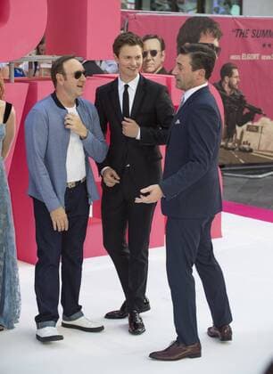 Baby Driver European Premiere London.UK. Kevin Spacey, Ansel Elgort and John Hamm at Baby Driver European Premiere. Cineworld Leicester Square. 21st June 2017 Ref;LMK386-S382-220617 