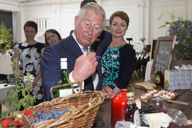 London, UK. 22 June 2017. The Prince of Wales visits the Duchy from Waitrose stand where chefs are giving demonstrations. Duchy Originals were launched by the Prince of Wales 25 years ago. Prince Charles, The Prince of Wales, Patron of The Soil Association, attends a reception with supporters of the organic food movement to mark its 70th Anniversary. The Soil Association promotes healthy, humane and sustainable food, farming and land use. Prince Charles, Soil Association s 70th Anniversary, London, UK 